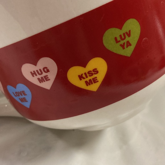 Vintage TB Toy Trading Company Valentine Candy Heart Decorated Mug Cup 12oz - Picture 9 of 10